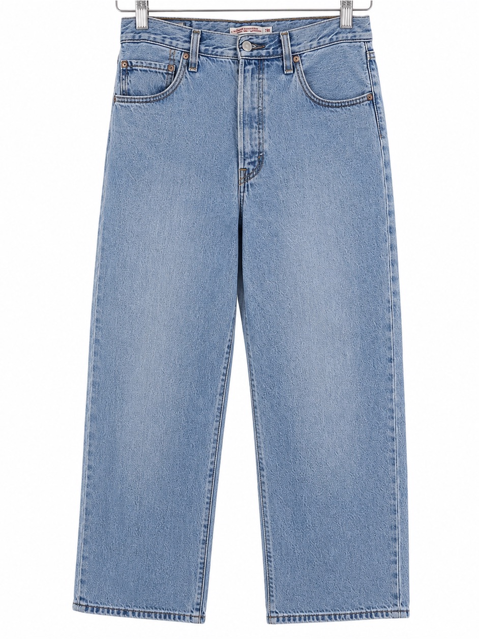 Levi’s Jean Ribcage Straight Ankle Size 30 Button Front Light Wash Casual Denim